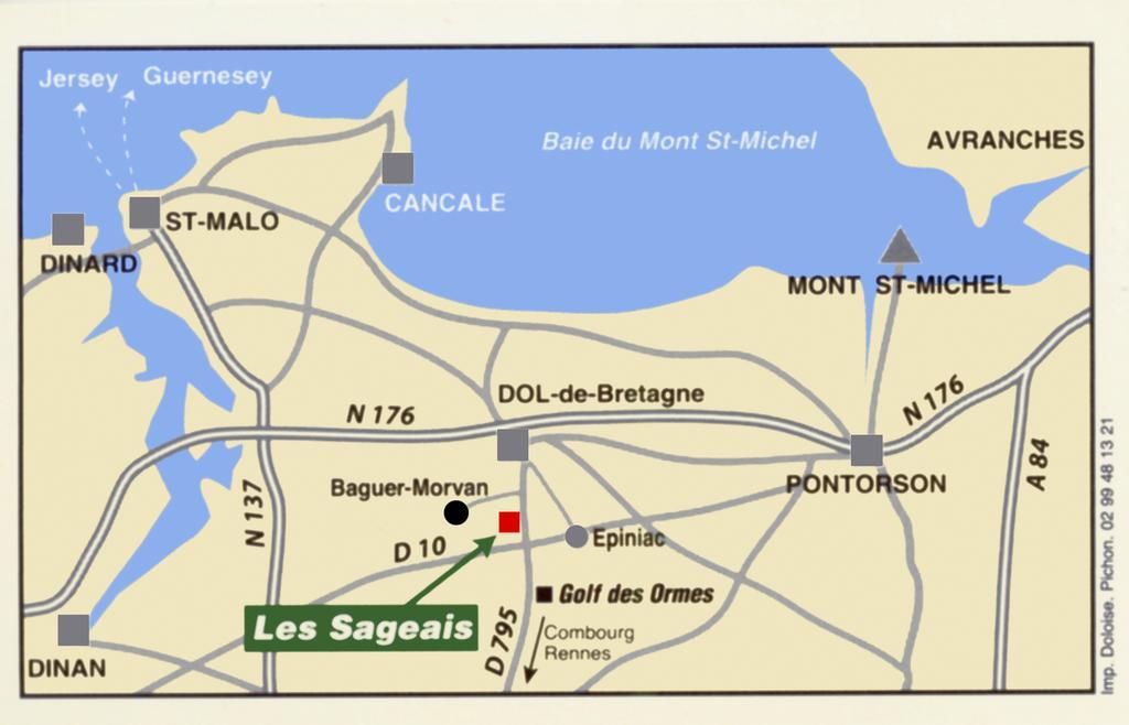 Отель Gite Les Sageais Baguer-Morvan Экстерьер фото